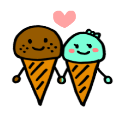 [LINEスタンプ] しょこみんの仲良しチョコくんミントちゃん