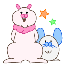 [LINEスタンプ] うさおとチッチの画像（メイン）