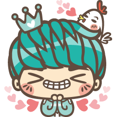 [LINEスタンプ] プリンスJとチキンK