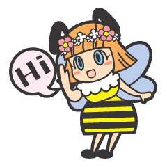 [LINEスタンプ] はちの子ハニーニの日常