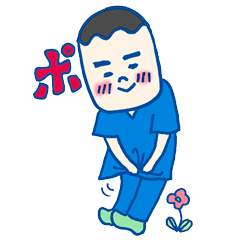 [LINEスタンプ] 「あたふた研修医やってます。」研修医ポチの画像（メイン）