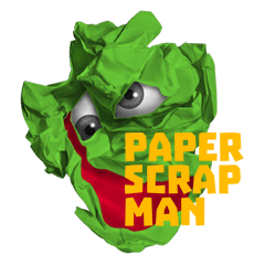 [LINEスタンプ] paper scrap man