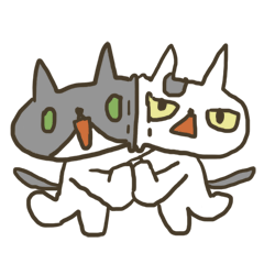 [LINEスタンプ] ぶちねこよしおと鬼嫁ちえさんの画像（メイン）