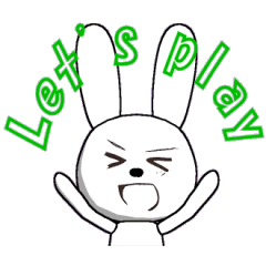 [LINEスタンプ] 10th edition white rabbit expressive