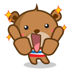 [LINEスタンプ] Thaily Baby Bear