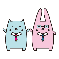 [LINEスタンプ] ねこリーマン☆うさリーマン