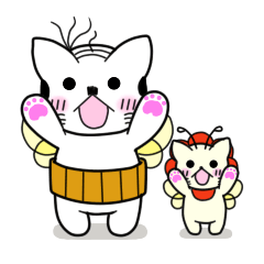 [LINEスタンプ] ひげにゃんとはなにゃん