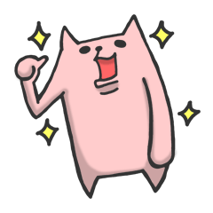[LINEスタンプ] 手の長いネコちゃんスタンプの画像（メイン）