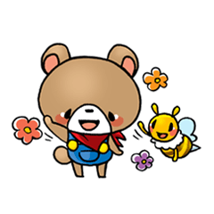 [LINEスタンプ] クマさんとハチさんの画像（メイン）