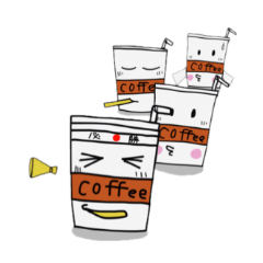 [LINEスタンプ] アイスコーヒーカップのキャラクターの画像（メイン）