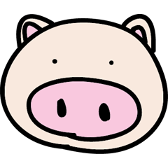 [LINEスタンプ] しゃべる豚の画像（メイン）