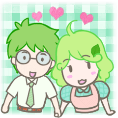 [LINEスタンプ] パセリさんとバジルくん