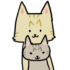 [LINEスタンプ] チャトニャンとおチビ