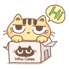 [LINEスタンプ] WHO CAREs Cat