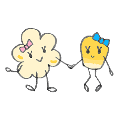 [LINEスタンプ] POP ＆ CORN