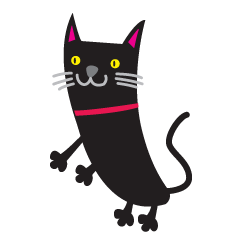 [LINEスタンプ] 黒猫のマロの画像（メイン）