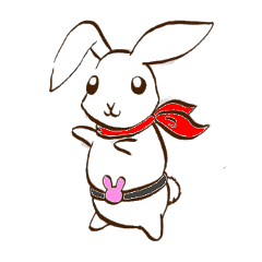 [LINEスタンプ] moon's rabbit English