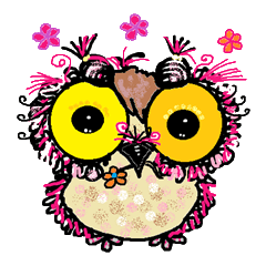 [LINEスタンプ] Happy owl family