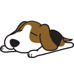 [LINEスタンプ] ビーグル犬の画像（メイン）