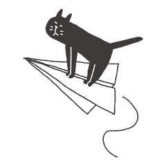 [LINEスタンプ] 黒猫ウキウキスタンプの画像（メイン）