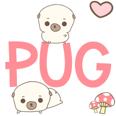 [LINEスタンプ] What The Pug Playground (Japanese)の画像（メイン）