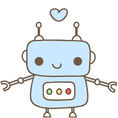 [LINEスタンプ] 青いロボットの画像（メイン）