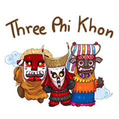 [LINEスタンプ] Spirit House : Three Phi Khon