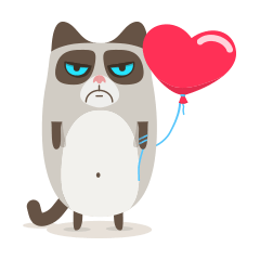 [LINEスタンプ] Amazing Pouffy Cat！の画像（メイン）