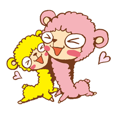 [LINEスタンプ] ピンクのアルパカの画像（メイン）