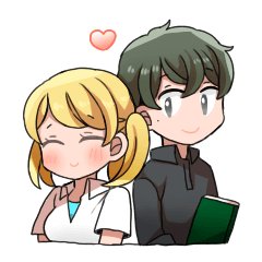 [LINEスタンプ] ほんわかカップル