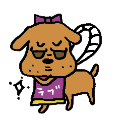 [LINEスタンプ] 恋する闘犬はなこの画像（メイン）