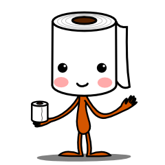 [LINEスタンプ] トイレットペーパー。ペパ太郎