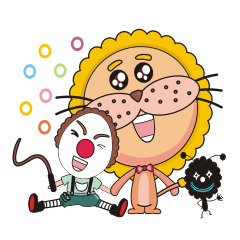 [LINEスタンプ] ピエロとサーカスの生活の中で幸せ。の画像（メイン）