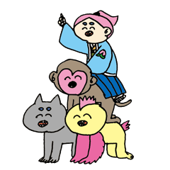 [LINEスタンプ] 優しさの桃太郎