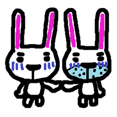 [LINEスタンプ] うさぎ兄弟