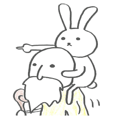 [LINEスタンプ] ずうずうしいうさぎとその仲間たち