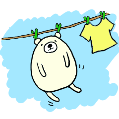 [LINEスタンプ] もげっとした しろいくま