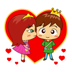 [LINEスタンプ] my prince ＆ princessの画像（メイン）