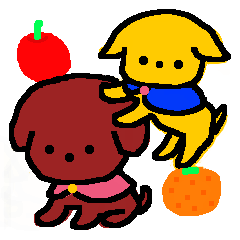 [LINEスタンプ] りんごとみかん