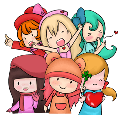 [LINEスタンプ] girls gang wonderfulの画像（メイン）