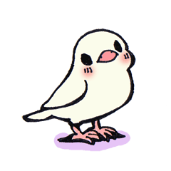 [LINEスタンプ] 文鳥ピイコとおともだちの画像（メイン）