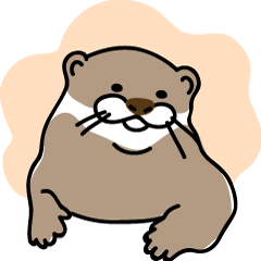 [LINEスタンプ] カワウソの画像（メイン）