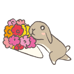 [LINEスタンプ] たれ耳うさぎのモコ、その2