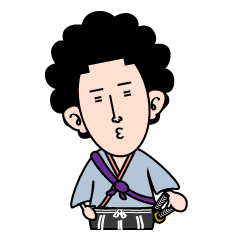 [LINEスタンプ] アフロ侍の画像（メイン）