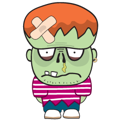 [LINEスタンプ] Franky The Zombie