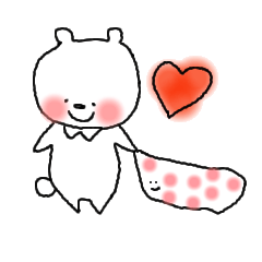 [LINEスタンプ] くまとブランケット