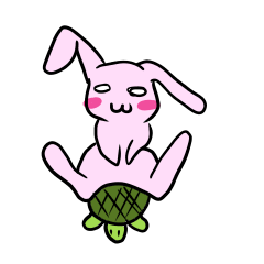 [LINEスタンプ] うさぎと亀