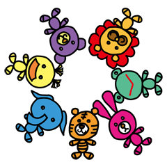 [LINEスタンプ] amii Happy Landの画像（メイン）