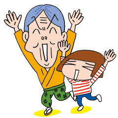 [LINEスタンプ] ちびコウとおばあの画像（メイン）