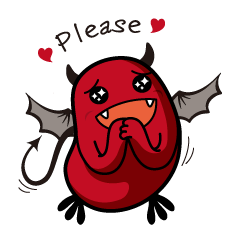 [LINEスタンプ] Angel and Devil "bean" with you！